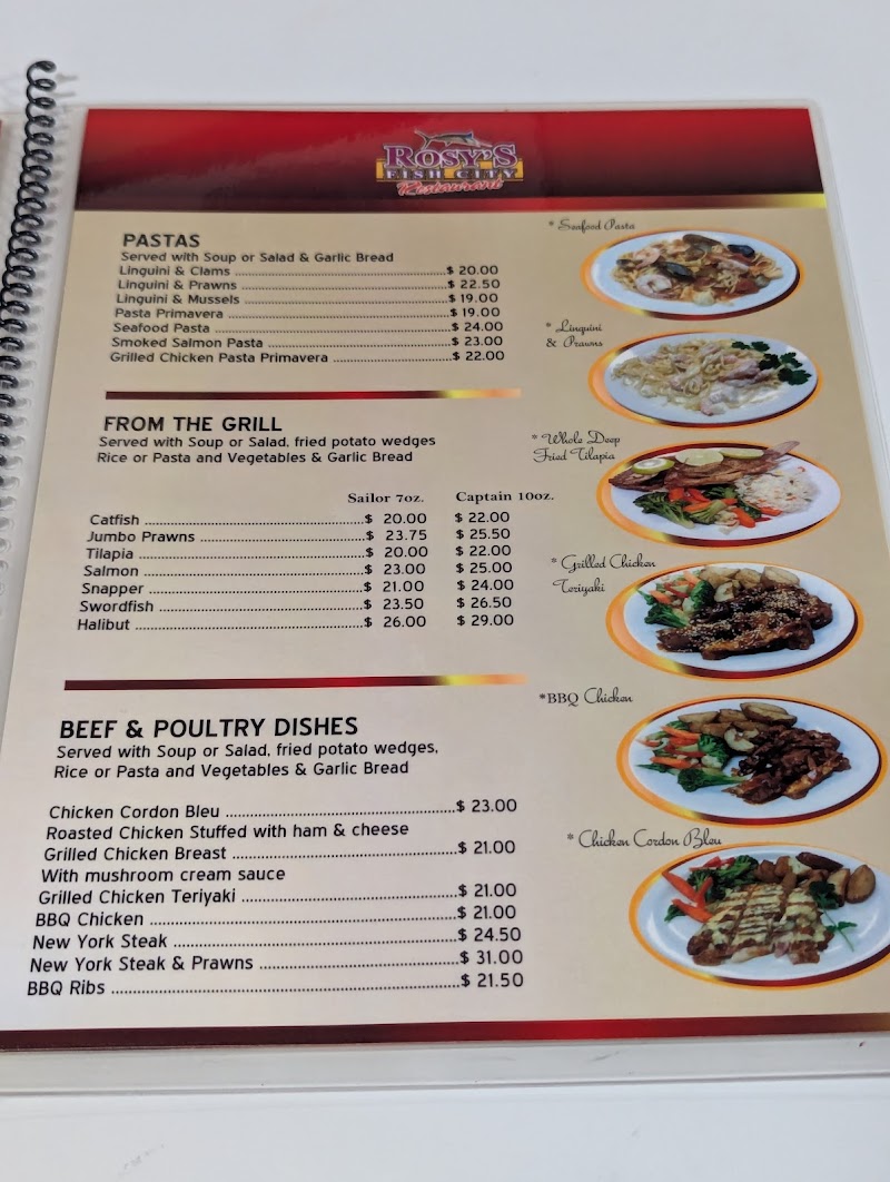 Rosy's Fish City food
