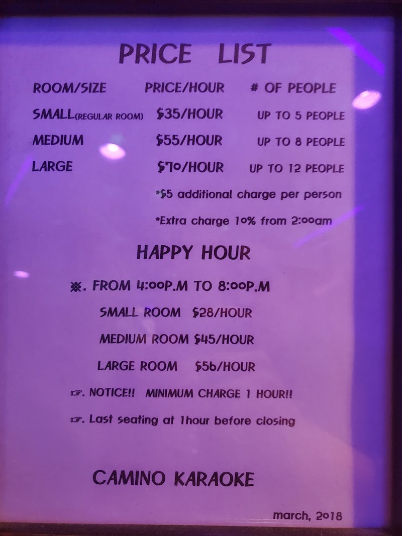 Camino Karaoke interior