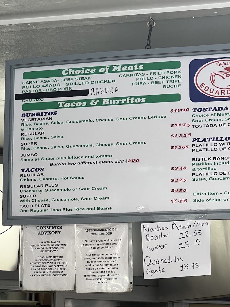Taqueria Eduardo food
